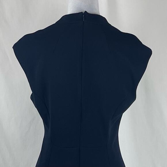 Tommy Hilfiger Women's Navy Neutral Academia Minimalist Midi Dress NWT Size 8 - Picture 6 of 13